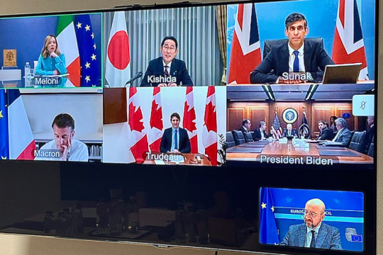 G7 τηλεδιάσκεψη για Μέση Ανατολή